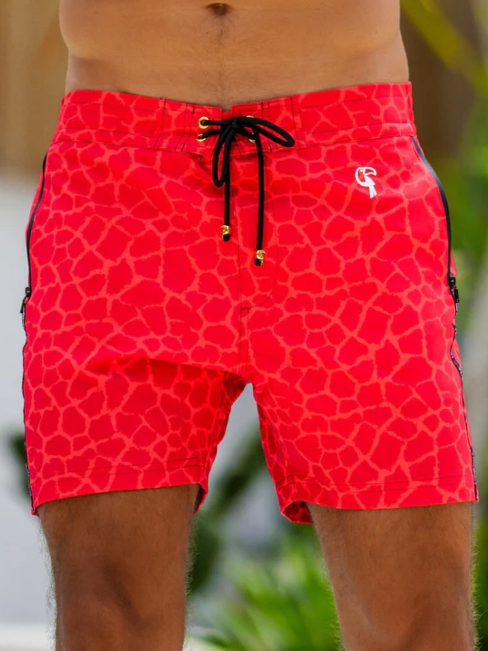 Tucann - Men's Premium Swim Shorts Mirage Red - 5"